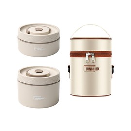 SUIOPPYUW Bento Lunch Box for Men Lightweight and Portable Safe to Easy to Clean Bento Box Lunch Box Adults Insulated Lunch Box, White, 2 Floors