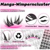 Veleasha Manga Lash Custers Set with Waterproof Lash Bond and