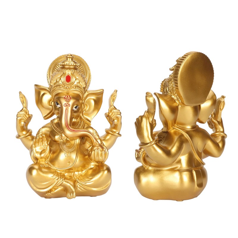 Indian Ganesha Statue Elephant Hindu God Sculpture Resin Decorative Indian