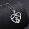 ALEXCRAFT 925 Sterling Silver Heart Necklace for Women Cubic Zirconia