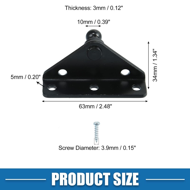 X AUTOHAUX Pack of 4 Car Gas Spring Mounting Bracket