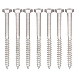 binifiMux 1/4 in. 3/8 in. Hex Cap Head Lag Screws Bolts, Grade 18-8 Stainless Steel (1/4 in. x 3 in. 25-Pack)