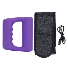 Ring Shaped Deep Tissue Percussion Muscle Massage Gun 5 Speed Handheld USB Rechargeable Mini Fascia Massage Gun With Strap Purple