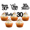 Paquete de 30 adornos para cupcakes de feliz 30 cumpleaños