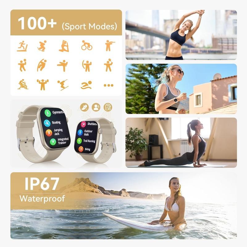 W&O Smart Watch for Android & iOS, 2.04" Touch Screen