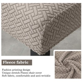 Lellen Dining Chair Covers Set of 2- Dining Chair Slipcovers Washable Chair Protector Covers Kitchen Chair Covers Seat Covers for Home Hotel Ceremony Restaurant（Taupe）