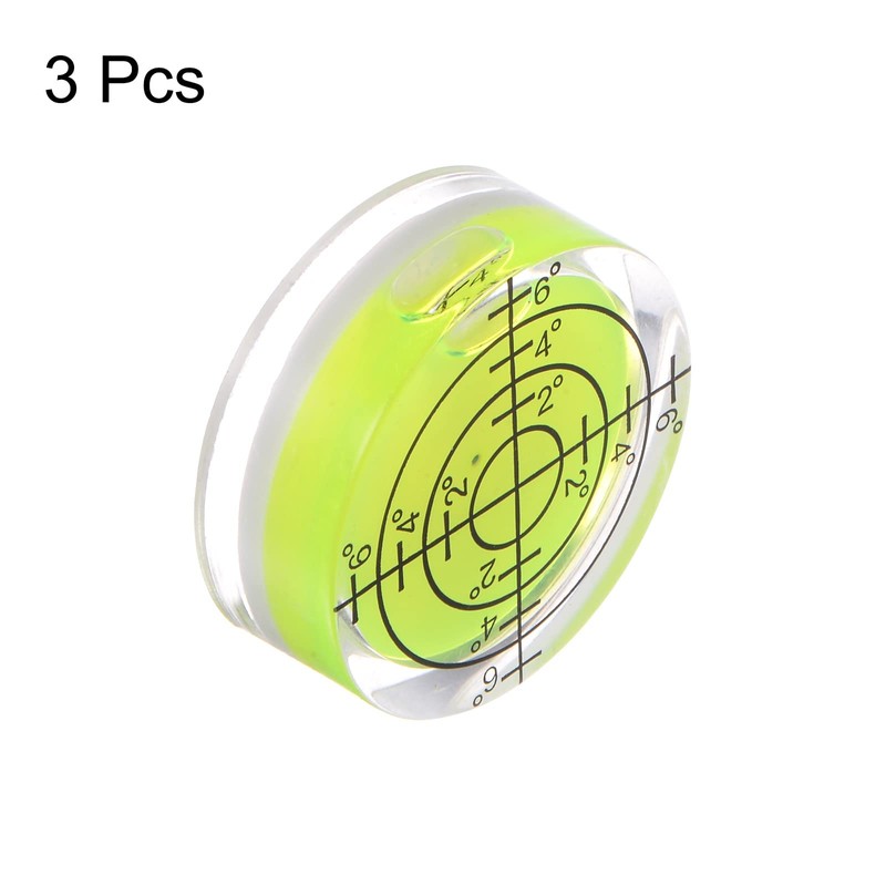 sourcing map 3pcs Round Bubble Level 32x12mm Mini Circular Bullseye