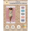 Lane Linen 6-Pack Oversized Quick-Dry Beach Towels