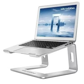 Skrebba Laptop Stand Ergonomic Riser for 10-15.6 inch Laptops - Silver
