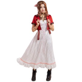 miccostumes Women's Game Cosplay Costume Dress Set with Accessory (white, L)