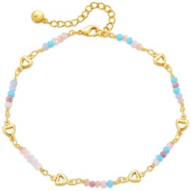 JDGEMSTONE Tennis Anklet Bracelet for Women, Sterling Silver 925 Anklet, 5A Cubic Zirconia, Women's Anklet, Birthday Gift for Women, Girls, Silver, Gold, 6.5 - 10.5 Inches, Bronze