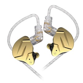 KZ ZSN Pro X In-Ear Earbuds 1DD 1BA Deep Bass Stereo Sound Hybrid Technology (No Microphone, Gold)