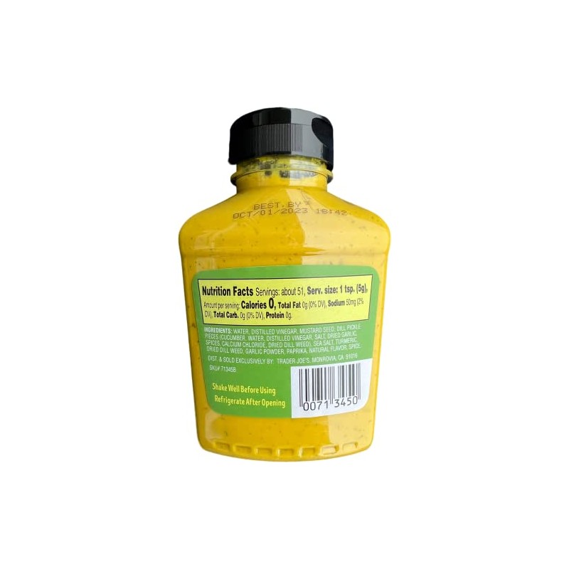 Trader Joe's Dill Pickle Mustard (3 Bottles), Kosher
