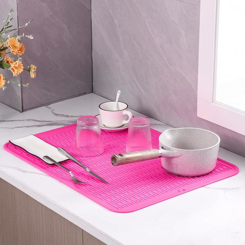 MicoYang Silicone Dish Drying Mat for Multiple Usage,Easy clean,Eco-friendly,Heat-resistant Silicone