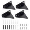 Shelf Brackets, Pack of 4 Triangular Invisible Iron Heavy Duty