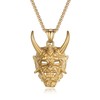 BREGO Men’s Halloween Costume Devil Skull Head Pendant Necklace