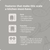 Greater Goods Digital Kitchen Scale - Cooking, Baking, Meal and