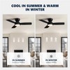 MOOONICHE 32" Ceiling Fan with Light and Remote, Small Quiet