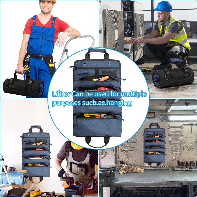 Koolertron Tool Roll Bag, Waterproof Tool Roll, Tool Bag, Empty