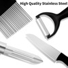 Potato peelers， Set of 4 Sharp Stainless Steel Quick Potato