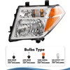 Headlights Headlights Headlamp Compatible With Nissan 2005-2008 Frontier,2005-2007Pathfinder OE Style