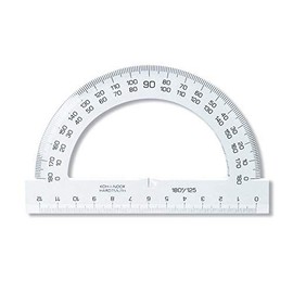 KOH-I-Noor 7462380000 Protractor 180/125 Transparent