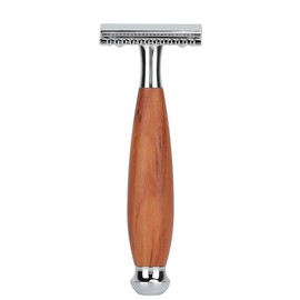 Men's Classic Double Blade Safety Shaving Razor Manual Wood Handle Shaver