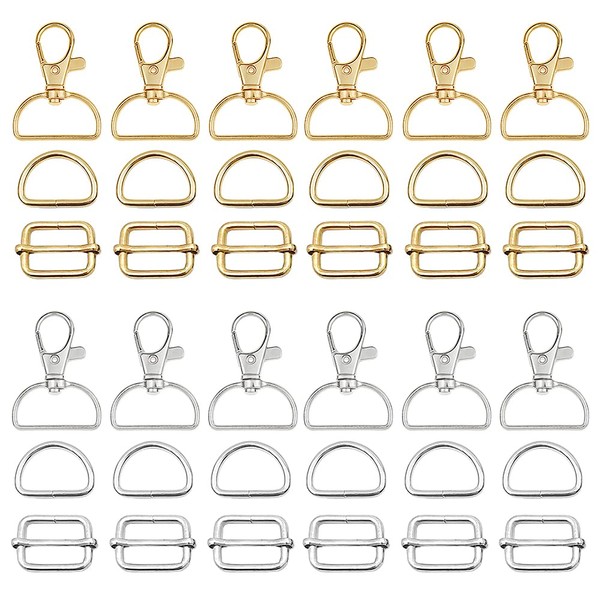 Csirnto Pack of 36 Carabiner for Bags 25 mm Swivel