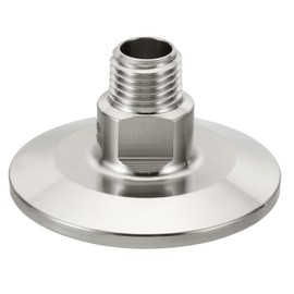 PATIKIL 1.5 Inch TC Tri Clamps Adaptor, Tri-Clover Fittings to NPT 1/4" Male Sanitary Thread Adaptor 304 Stainless Steel for Food Beverage Dairy, Ferrule 50.5mm