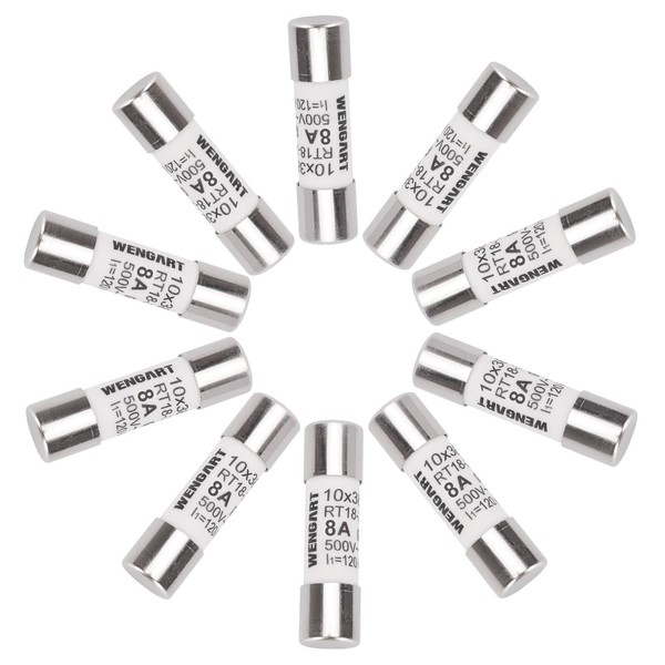 Wengart AC cylinder fuse insert RT18-32 (RO15), AC500V 8A, 10