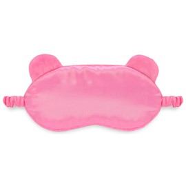 iscream Bella Brights Satin-Lined Embroidered Fleece Sleep Mask for Girls - Beary Sleepy