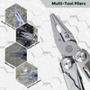 Multitool with Pocket Knife, 25-in-1 Stainless Steel Pliers and Screwdriver,