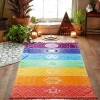 Deluxe Tela 7 Chakras Alfombrilla Yoga Meditación Manta Decoración
