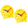 PATIKIL 4 inch Teaching Clock, 2 Pack Learn Clock Learning