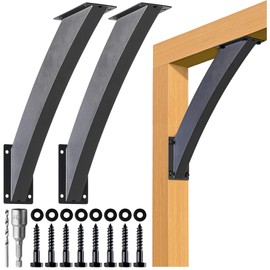 AECXM Heavy Duty 2''x4'' (Actual: 1.5''x3.2'') Arc 45° Angle Support Brackets, for gazebos, Decks, porches, Log Cabins and Other Wood Frame Degree Angle Pergola (4-Bracket)