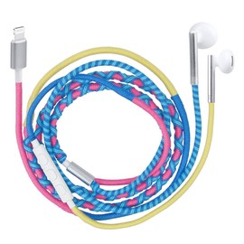 URIZONS - Auriculares Trenzados de Nailon Colorido para niños – Auriculares de iluminación intrauditiva sin enredos, para 7, 8, 11, 12.13, 14