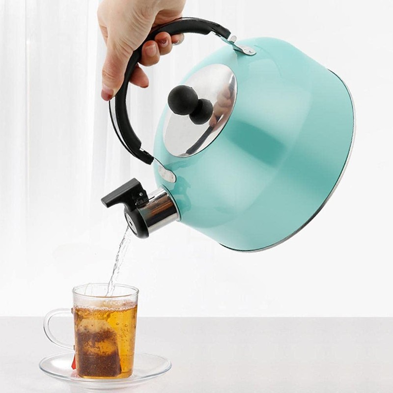 Moanyt - Tetera de té silbante para estufa, tetera de