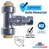 Push On T-STOP Shut Off Valve (1/2" Push x 1/2"