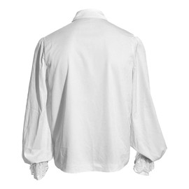 YAOHUOLE Pirate Shirt Renaissance Costume Men Medieval Costume Men Viking Shirt Poet Shirt Victorian Shirt White 3XL