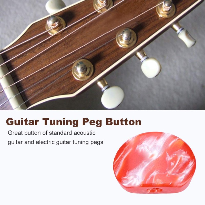 6 PCS Tuner Buttons Guitar Machine Head Semicircle Tuning Peg