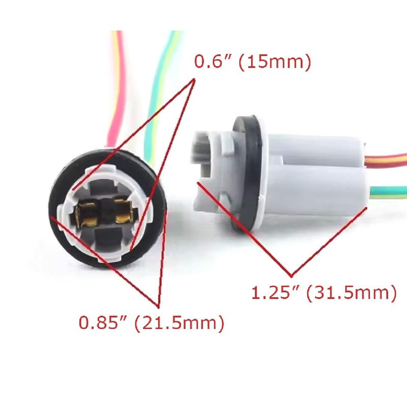 iJDMTOY 912 920 921 T15 Nylon Base Socket/Base w/Pigtail Wiring