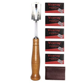 Sassafras Bread Lame for Scoring Artisan Bread Dough with Replacement Blades and Leather Pouch Blade Cover