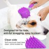 Pet Dog Bath Brush, 2 in 1 Silicone Brush Bathing