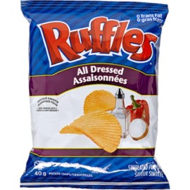 PepsiCo Ruffles All Dressed, Vending Chips (48pk/40g) - {Imported from Canada}