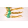 Vintage Jade Green Acrylic Bead Tassel Drops Pendants pnd160B