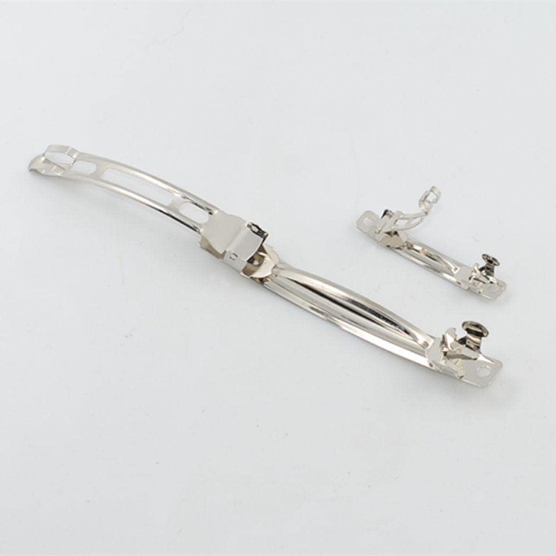 zalati Long Hair Clips French Barrette Metal Silver DIY Hair