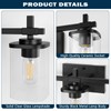 Spiglamm 3-Lights Bathroom Vanity Light Fixtures, Modern Black Vanity Lights