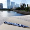 LACHIEVA LUX White Luxury Resin Celluloid Finished Ballpoint Pen for