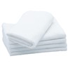 19inch Face Towel, White, Thin, Set of 5, 1.2 lbs