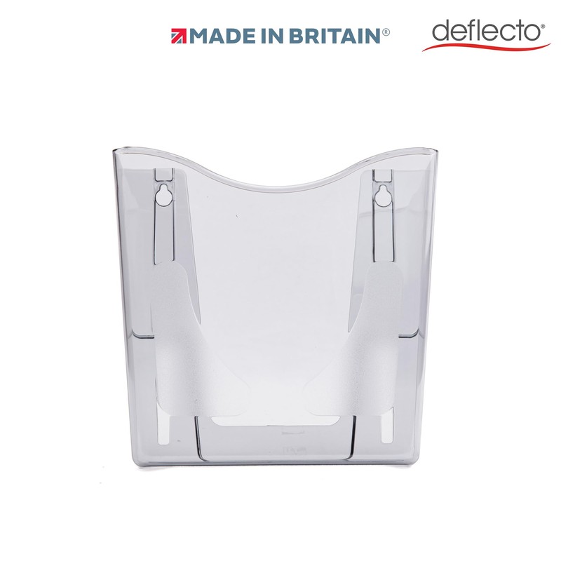 Deflecto Smoke Portrait A4 Wall Mounted Document Holder - A4